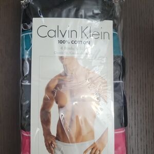 Calvin Klein 4-Pack Men's Cotton Briefs in Black, Teal & Pink